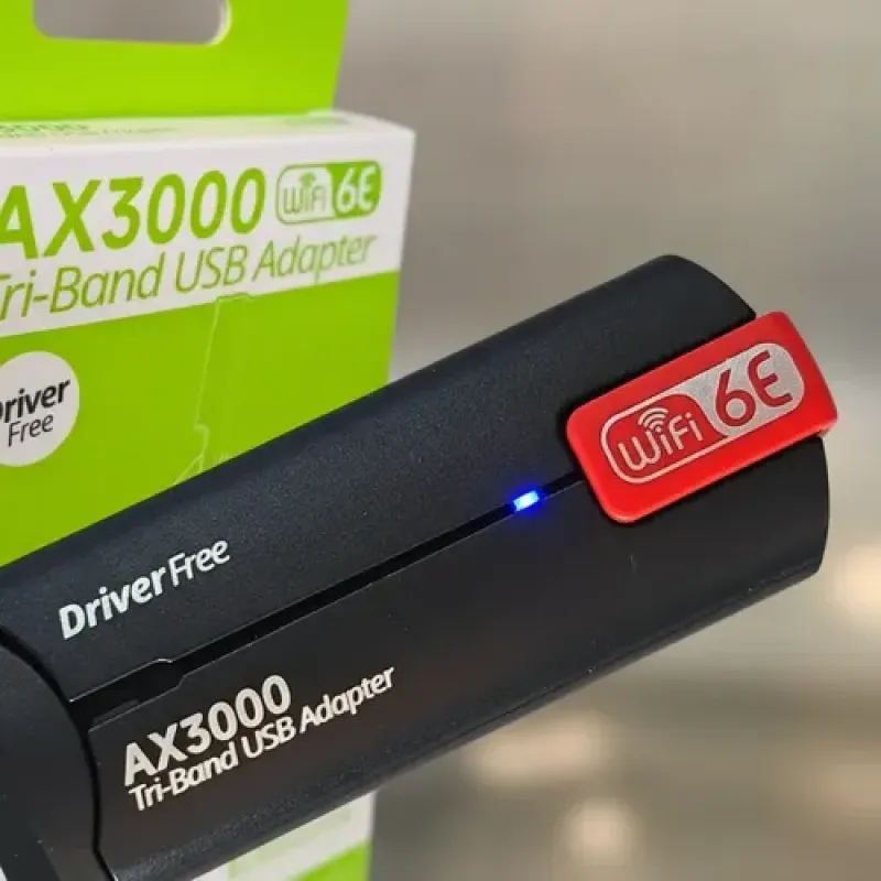 ADAPTADOR USB AX3000F TRI-BAND/ WIFI 6E/ 2.4GHZ/5G-6G/3000BPS